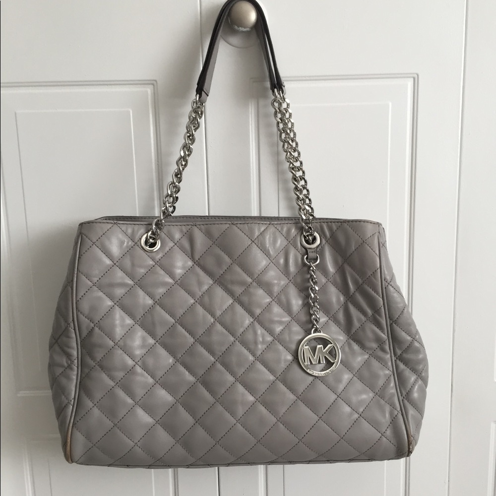 Michael Kors Bag Susannah Lamb Leather Large
